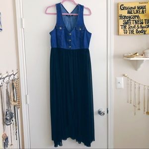 Denim maxi dress